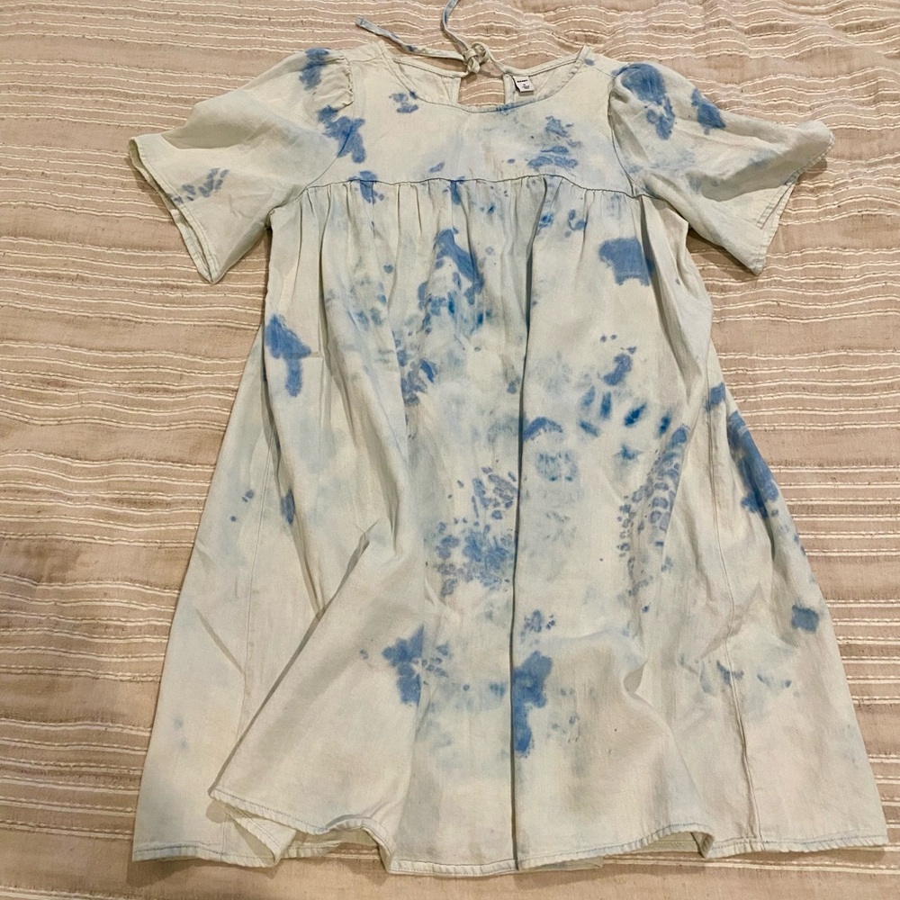 Old Navy Blue Jean Tie-Dye Dress